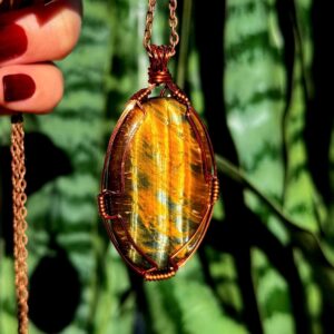 Tiger's Eye Necklace - w/ Blue Tiger’s eye aka Hawk Eye - for Enhancing Confidence & Self-Empowerment Tiger's Eye Necklace - w/ Blue Tiger’s eye aka Hawk Eye - for Enhancing Confidence & Self-Empowerment