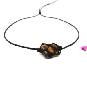 Tiger's Eye choker necklace: June birthstone - Gemini zodiac stone Tiger's Eye choker necklace: June birthstone - Gemini zodiac stone