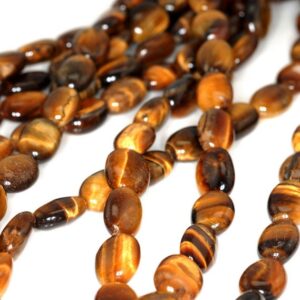 Cognac Tiger Eye Gemstone Oval 15x10mm Loose Beads 7 Inch Half Strand (90191851-b67)