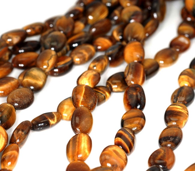 Cognac Tiger Eye Gemstone Oval 15x10mm Loose Beads 7 Inch Half Strand (90191851-b67)