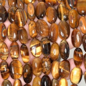 Tiger Eye Gemstone Oval 14x10mm Loose Beads 7 Inch Half Strand (90143784-b69)