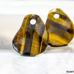 Tiger Eye 60x52mm Fancy Pendant Size Varies Large 8mm Front Drilled Hole