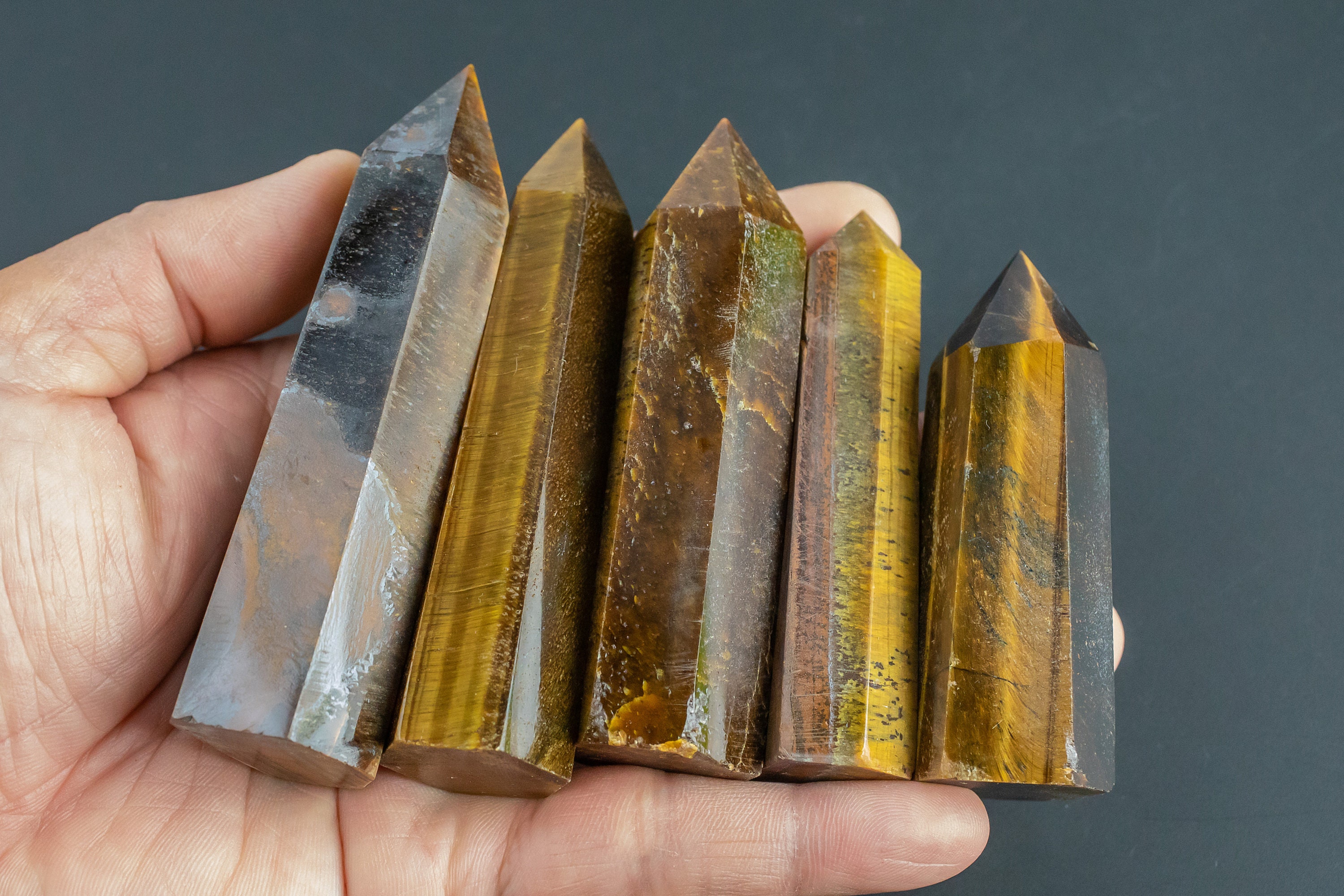 1 Pc Natural Tiger Eye Tigerye Obelisk Tower Point Wand Healing Crystal 1 Pc Natural Tiger Eye Tigerye Obelisk Tower Point Wand Healing Crystal