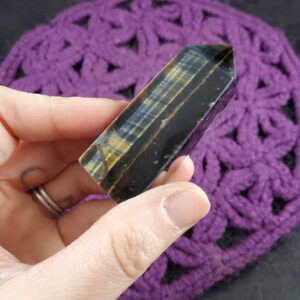 Blue Tiger Eye Polished Point Healing Stones Tower Crystal Self Standing Obelisk Crystal Flash Tigers Eye Blue Gold