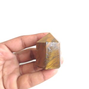 Handmade Tiger Eye Healing Crystal Tower - Polished Stone (1.8'' 100.7 Gram)