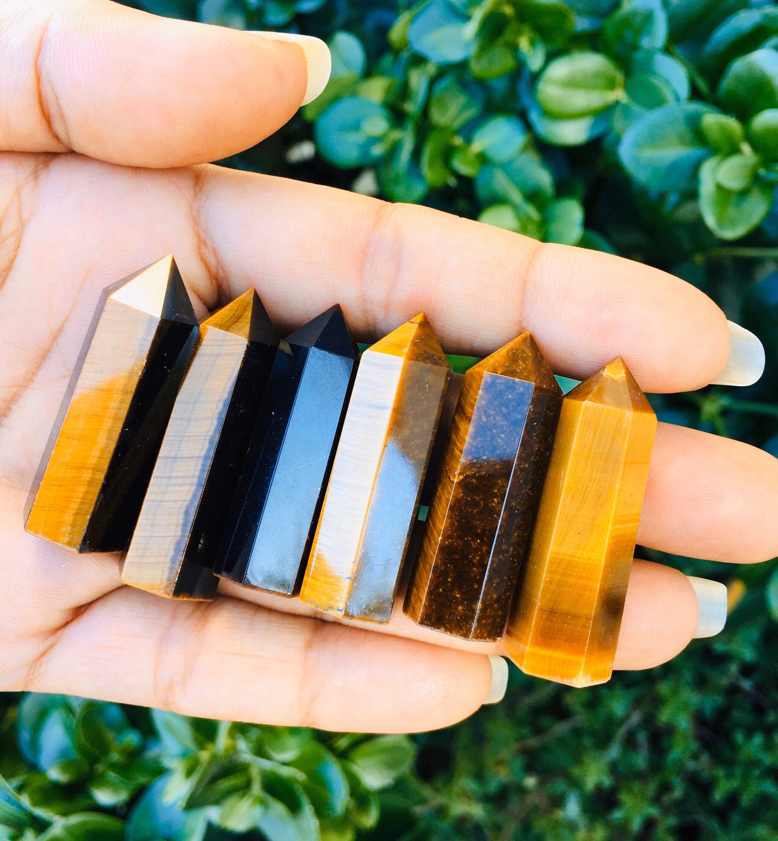 Tiger Eye Mini Pencil Point: Polished Crystal (25-30mm) Tiger Eye Mini Pencil Point: Polished Crystal (25-30mm)