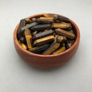 Tiger's Eye Double Terminated Small Points Yellow Tiger Eye for Solar Plexus Chakra, Self Confidence, Prosperity, Manifestation, Abundance