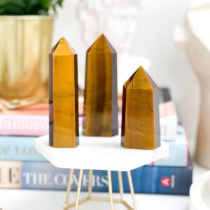 Tiger's Eye Crystal Tower: Healing Stone For Meditation