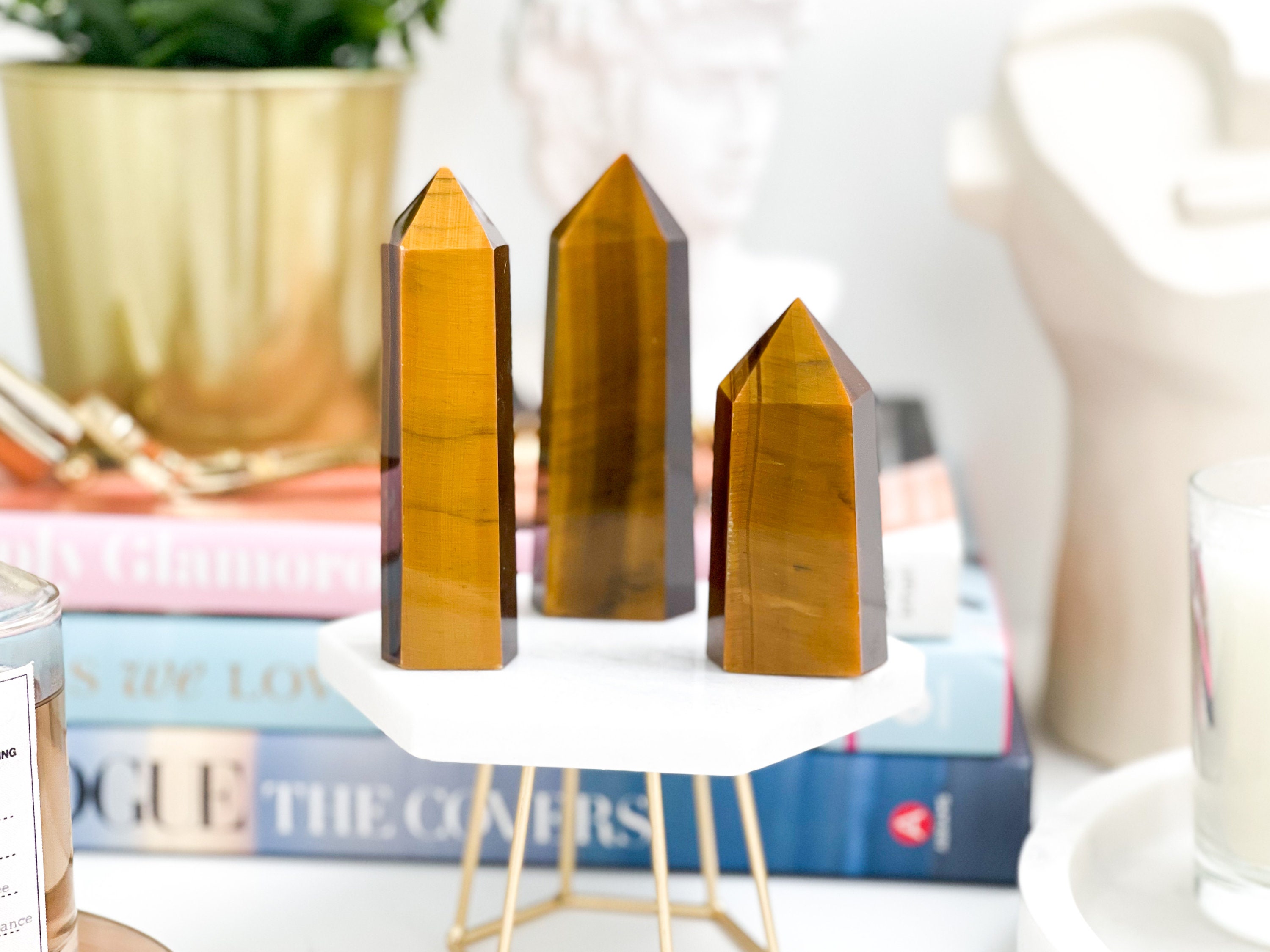 Tiger's Eye Crystal Tower: Healing Stone For Meditation Tiger's Eye Crystal Tower: Healing Stone For Meditation
