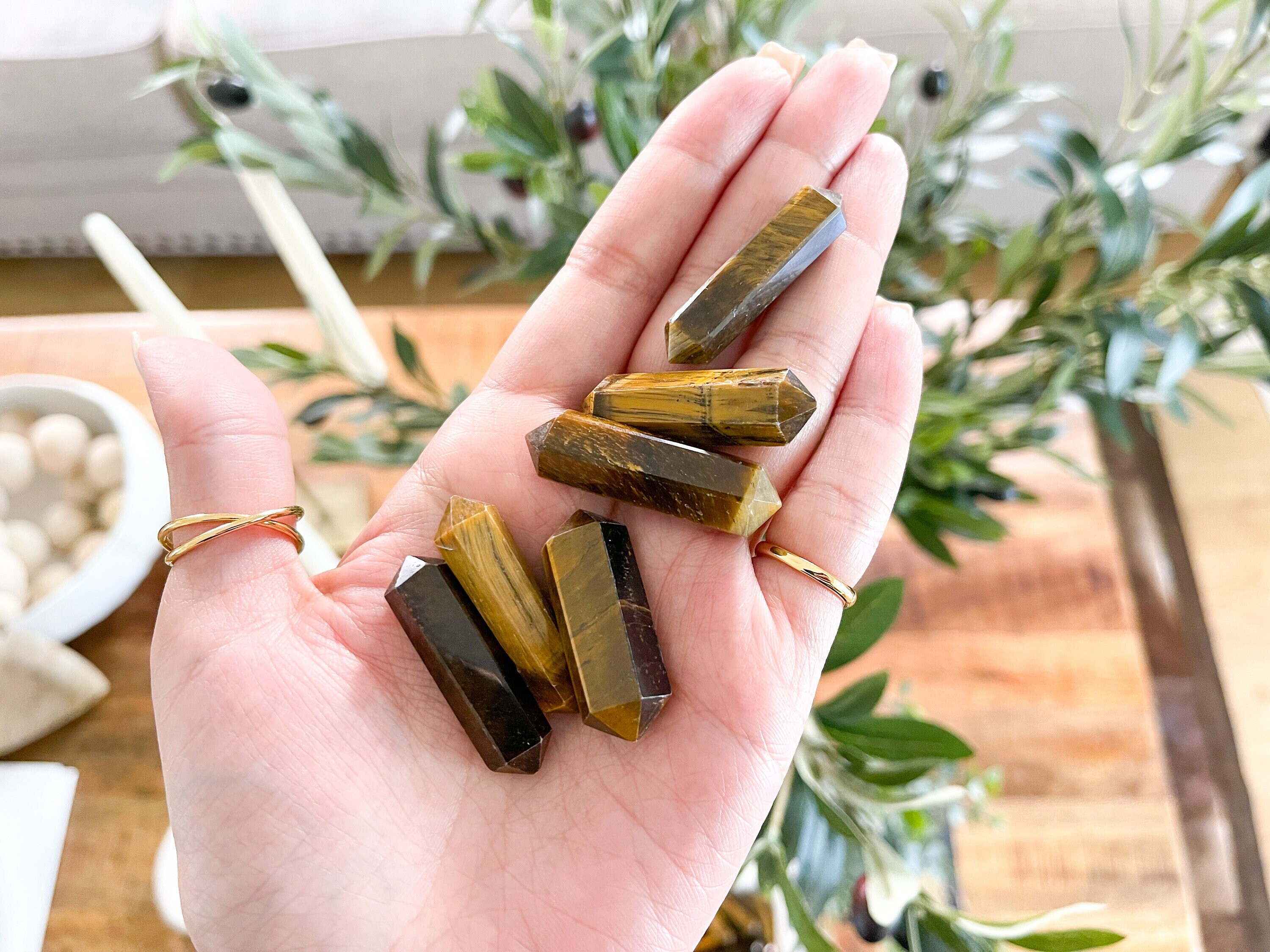 Tiger's Eye Double Terminated Points: Polished Crystal (1.5 Inch) Tiger's Eye Double Terminated Points: Polished Crystal (1.5 Inch)