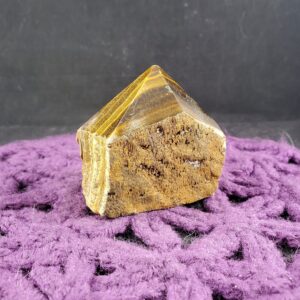 Tiger Eye Top Polished Crystal Point Stones Crystals Natural Gold Tigers Iron Unique Display Self standing
