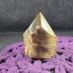 Tiger Eye Top Polished Crystal Point Stones Crystals Natural Gold Tigers Iron Unique Display Self standing