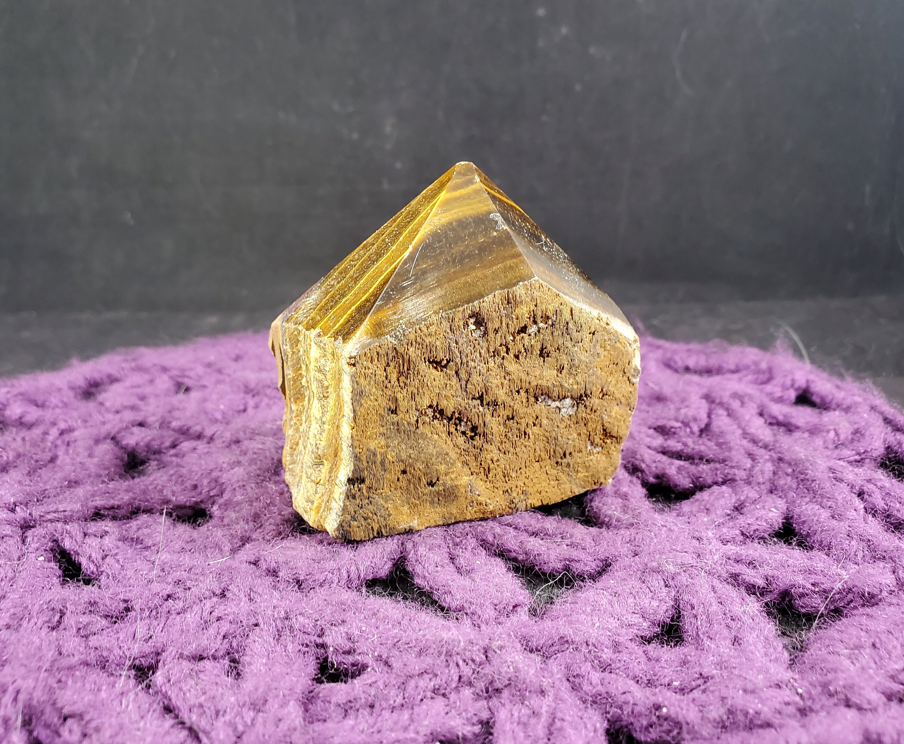 Tiger Eye Top Polished Crystal Point Stones Crystals Natural Gold Tigers Iron Unique Display Self Standing Tiger Eye Top Polished Crystal Point Stones Crystals Natural Gold Tigers Iron Unique Display Self Standing