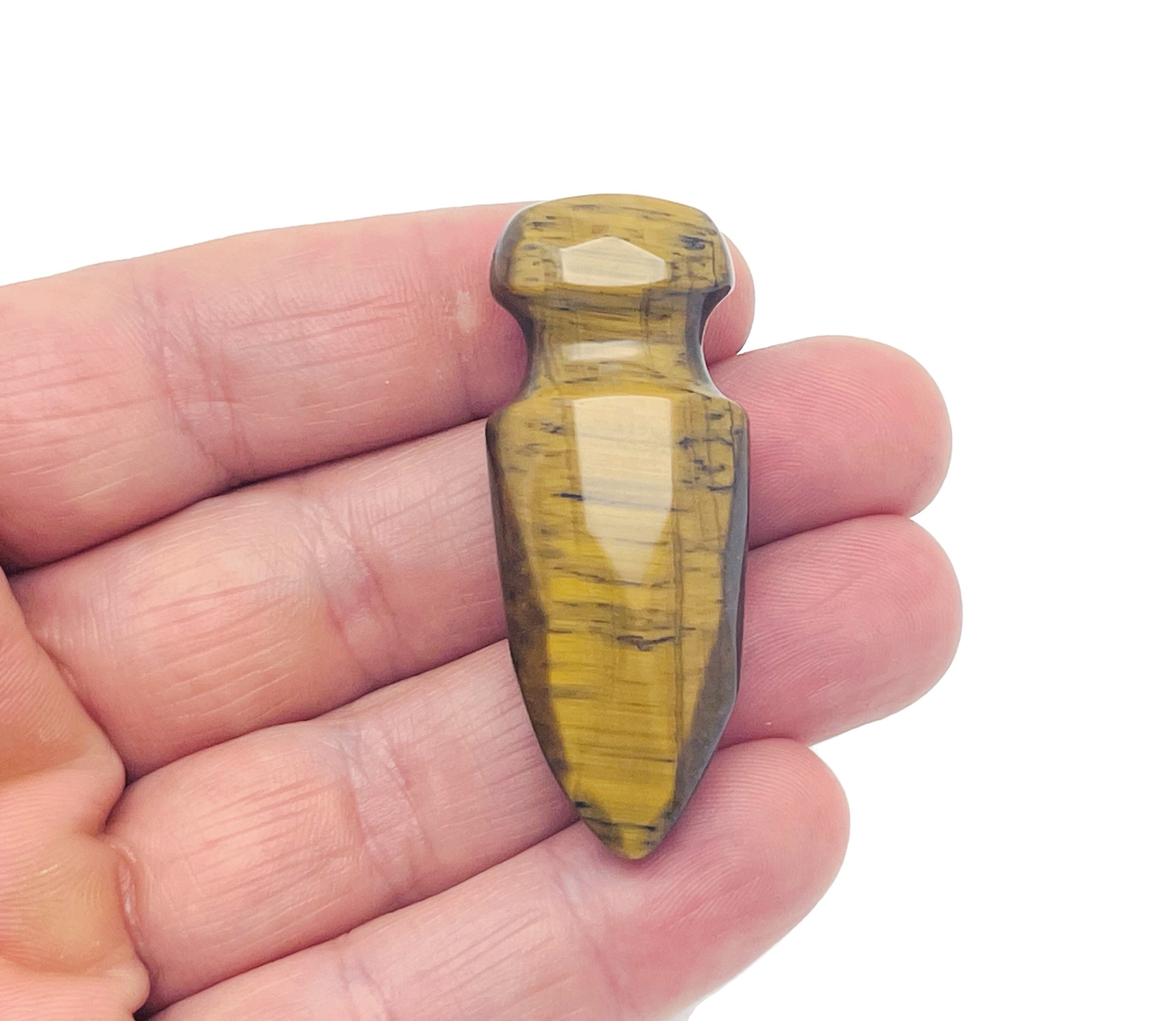 Tiger Eye Mini Sword Dagger Gemstone - Sword Carved Crystal - Crystal Energy - Mineral Specimen - Crystal Gifts - Sw1002