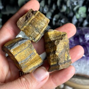 Raw Tiger Eye Stone, Rough Crystal