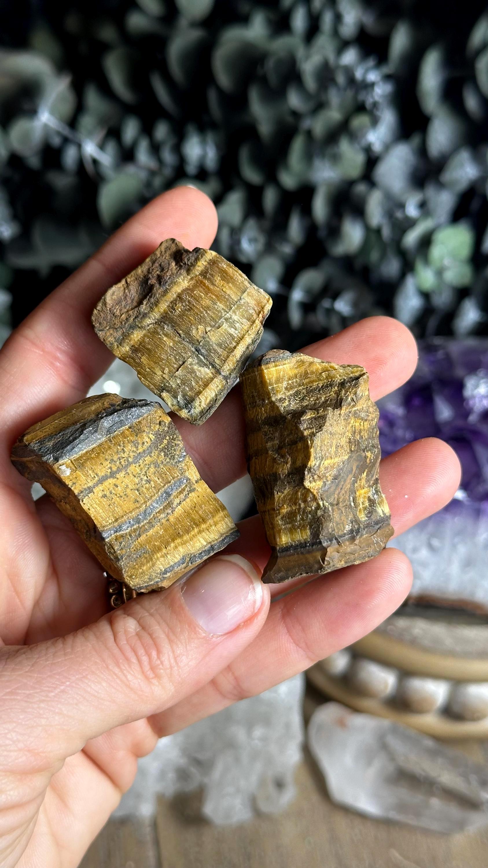 Raw Tiger Eye Stone, Rough Crystal Raw Tiger Eye Stone, Rough Crystal