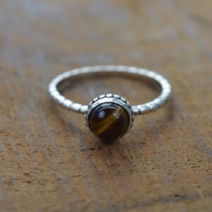 Tiger Eye 925 Sterling Silver Ring Size