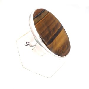 Tiger Eye Ring; 925 Sterling Silver; One Of A Kind Jewelry; Handmade Bali Jewelry; Size 9 Ge June Gemstone Ring; Unique Gift For Her; Earthy