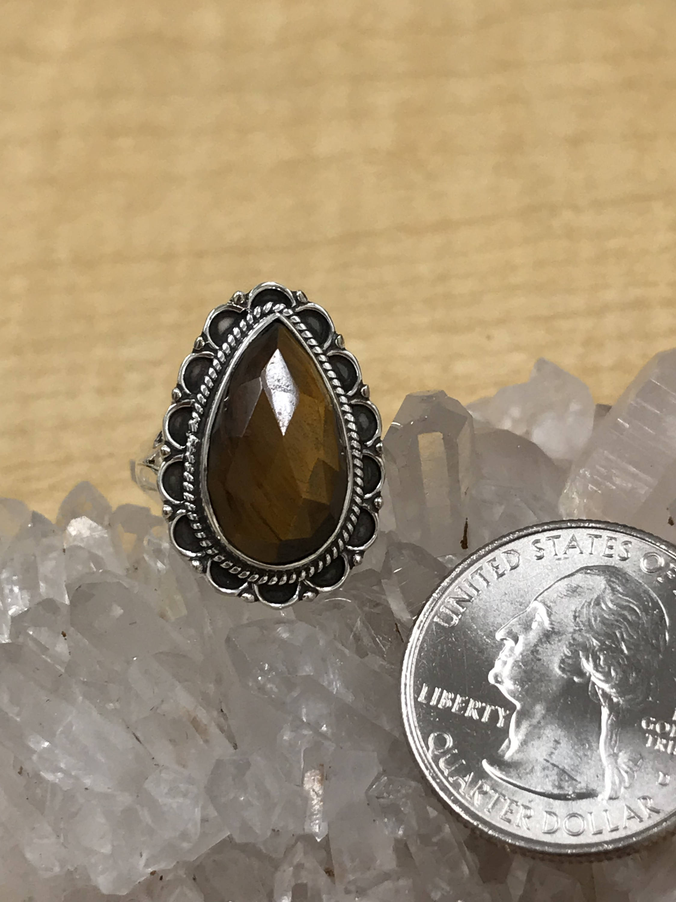 Tigers Eye Ring Size 6 1/2