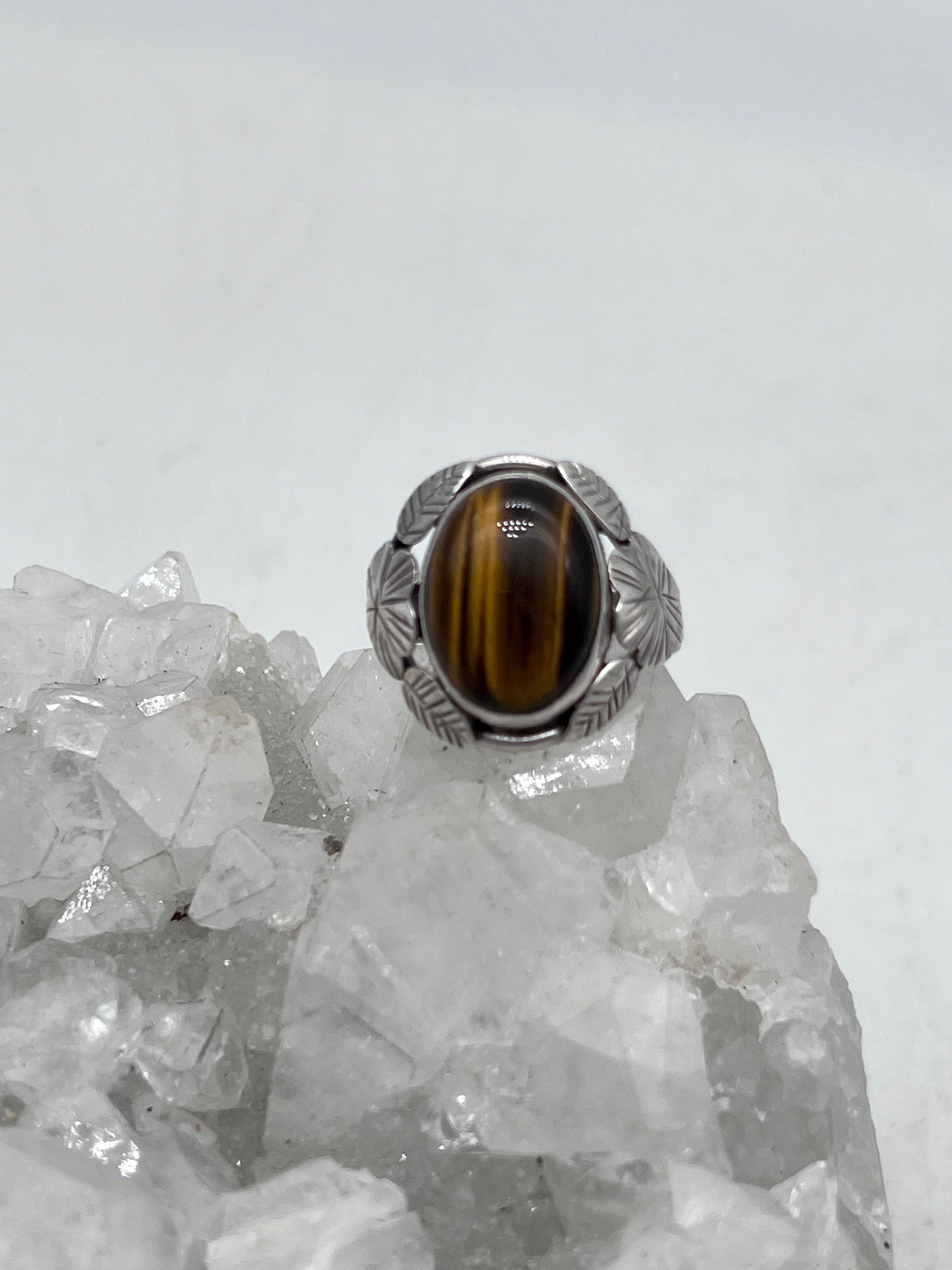 Tigers Eye Ring, Size 8 1/2