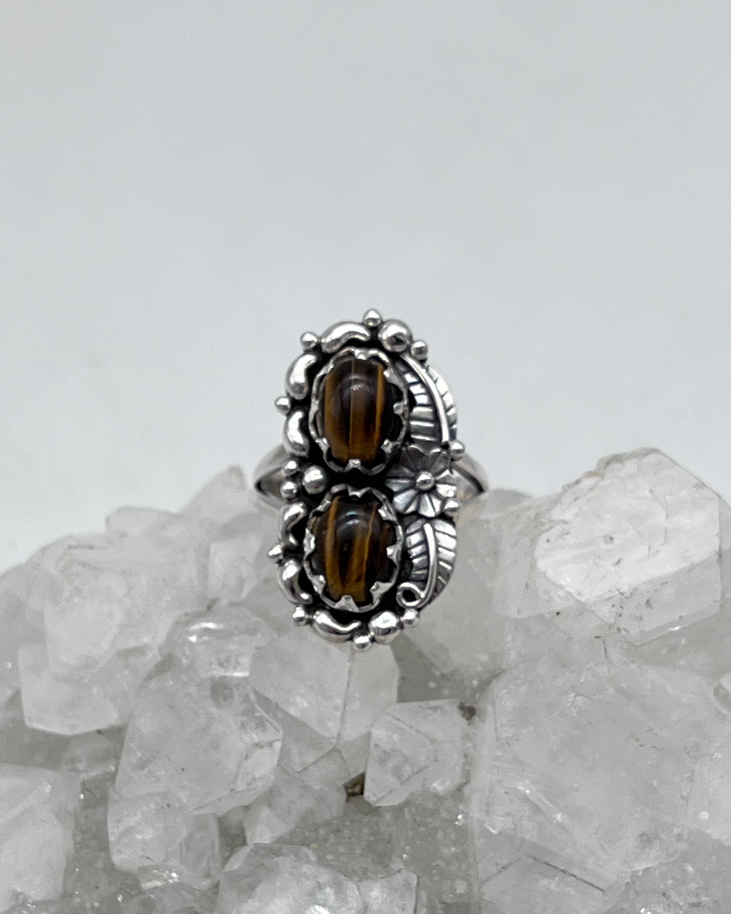 Tigers Eye Ring, Size 7 1/2