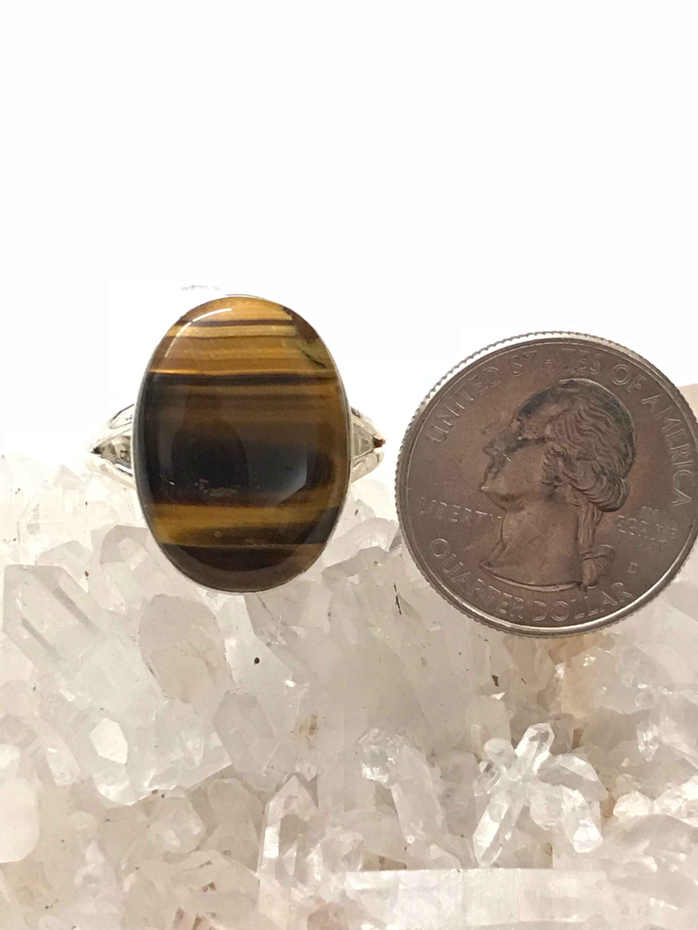 Tigers Eye Ring, Size 8
