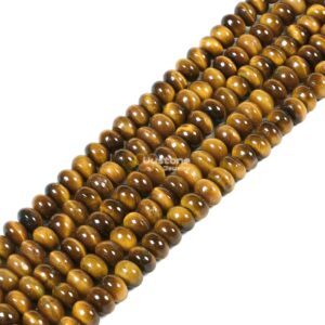 6mm Yellow Tiger Eye Rondelle Loose Gemstone Beads Diy Jewelry Making Bead 15.5" 6mm Yellow Tiger Eye Rondelle Loose Gemstone Beads Diy Jewelry Making Bead 15.5"