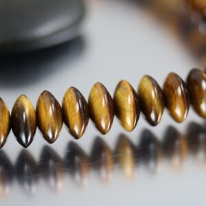 Tiger Eye Abacus Rondelle Beads - 12x6mm - Full Strand Tiger Eye Abacus Rondelle Beads - 12x6mm - Full Strand
