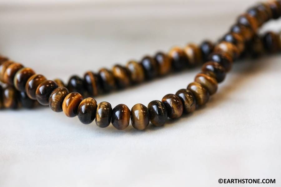 M/ Tiger Eye 8mm/ 6mm Rondelle Beads 16" Strand Natural Gemstone Beads For Jewelry Making M/ Tiger Eye 8mm/ 6mm Rondelle Beads 16" Strand Natural Gemstone Beads For Jewelry Making