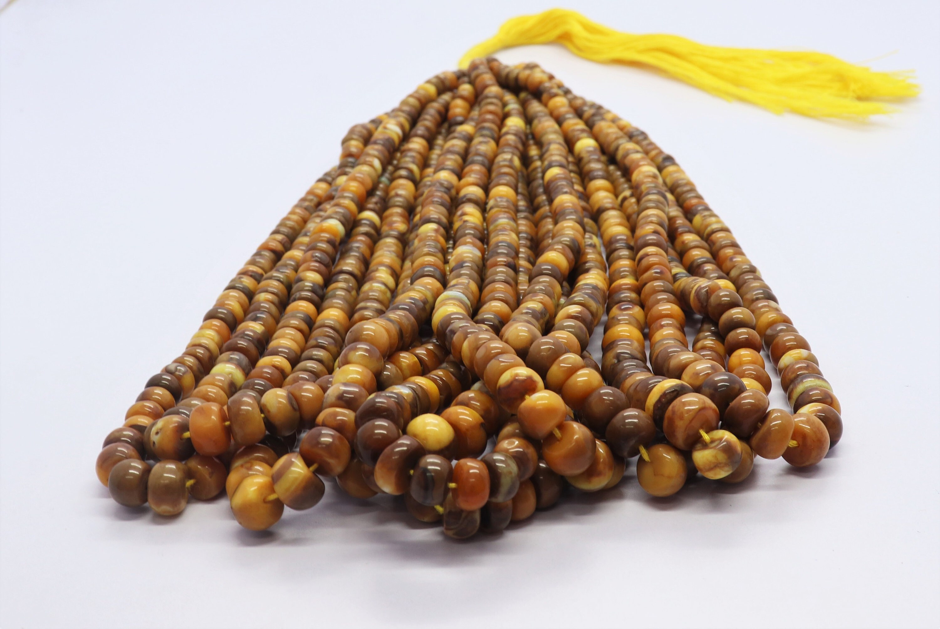 Natural Aaa Tiger Eye Smooth Rondelle Shape Beads, 6-7 Mm Tiger Eye Smooth Gemstone Beads, Aaa Quality Handmade Bead Craft Making Jewelry