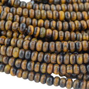 Natural Tiger Eye- High Quality in Roundel, 6mm, 8mm- Full 15.5 Inch Strand-Full Strand 15.5 inch Strand Smooth Gemstone Beads Natural Tiger Eye- High Quality in Roundel, 6mm, 8mm- Full 15.5 Inch Strand-Full Strand 15.5 inch Strand Smooth Gemstone Beads