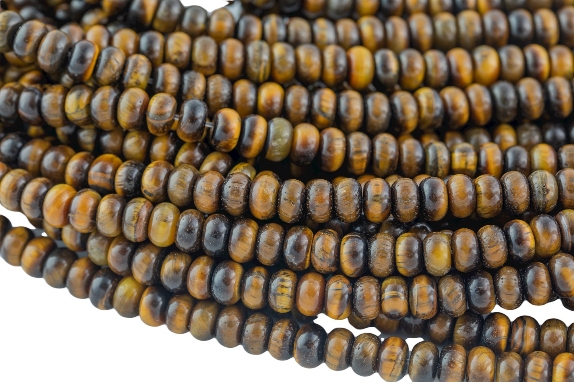 Natural Tiger Eye- High Quality In Roundel, 6mm, 8mm- Full 15.5 Inch Strand-full Strand 15.5 Inch Strand Smooth Gemstone Beads Natural Tiger Eye- High Quality In Roundel, 6mm, 8mm- Full 15.5 Inch Strand-full Strand 15.5 Inch Strand Smooth Gemstone Beads