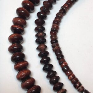 Red Tiger Eye Gemstone Beads In 3 Shapes: 4mm Heishi, 6mm Rondelle And 8mm Rondelle. Metaphysically Enhances Motivation. Red Tiger Eye Gemstone Beads In 3 Shapes: 4mm Heishi, 6mm Rondelle And 8mm Rondelle. Metaphysically Enhances Motivation.