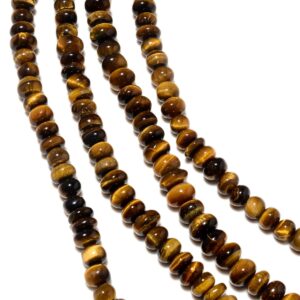 Tiger Eye Smooth Rondelle Beads, 8-9mm/9-10mm Brown Smooth Tiger's Eye Gemstone Beads, 7.5 Inch Strand, Gds2188 Tiger Eye Smooth Rondelle Beads, 8-9mm/9-10mm Brown Smooth Tiger's Eye Gemstone Beads, 7.5 Inch Strand, Gds2188