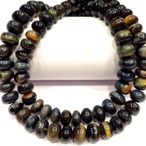 TOP QUALITY~~Natural Rare Black Tiger Eye Smooth Rondelle Beads 7-9.MM Rondelle Beads Tiger Eye Gemstone Beads Great Shinning Beads. TOP QUALITY~~Natural Rare Black Tiger Eye Smooth Rondelle Beads 7-9.MM Rondelle Beads Tiger Eye Gemstone Beads Great Shinning Beads.