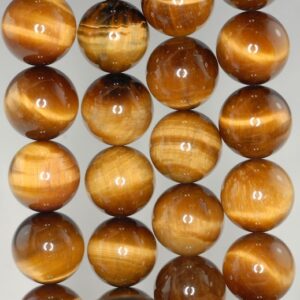 16mm Cognac Tiger Eye Gemstone Grade AAA Yellow Round Loose Beads 7.5 inch Half Strand (90186178-736) 16mm Cognac Tiger Eye Gemstone Grade AAA Yellow Round Loose Beads 7.5 inch Half Strand (90186178-736)