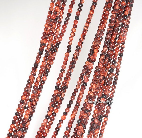 2mm Red Tiger Eye Gemstone Round 2mm Loose Beads 15.5 Inch Full Strand Lot 1,2,6,12 And 50 (90113616-107 - 2mm C)