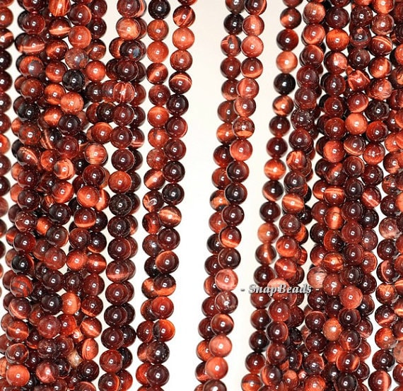 3mm Mahogany Red Tiger Eye Gemstone Copper Red Round 3mm Loose Beads 16 Inch Full Strand Lot 1,2,6,12 And 50 (90147927-107-3mm F)