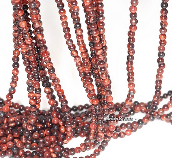 3mm Red Tiger Eye Gemstone Round 3mm Loose Beads 16 Inch Full Strand Lot 1,2,6,12 And 50 (90113623-107 - 3mm D)