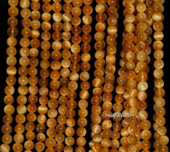 4mm Gold Tiger Eye Gemstone Grade Aaa Gold Yellow Round 4mm Loose Beads 15.5 Inch Full Strand Lot 1,2,6,12 And 50 (90189360-78)