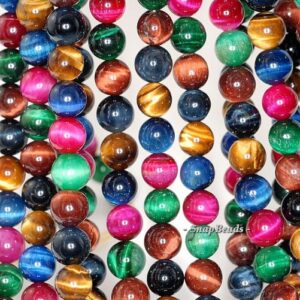 8mm Rainbow Color Tiger Eye Gemstone Aaa Rainbow Multicolor Round Loose Beads 15.5 Inch Full Strand Lot 1,2,6,12 And 50 (90149498-167)