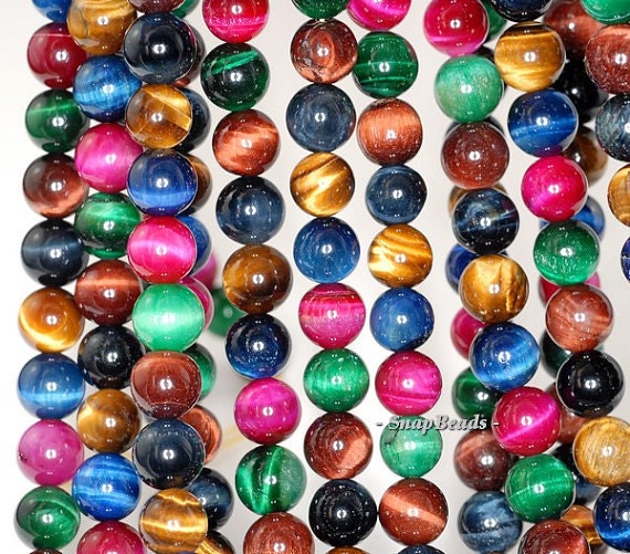 8mm Rainbow Color Tiger Eye Gemstone Aaa Rainbow Multicolor Round Loose Beads 15.5 Inch Full Strand Lot 1,2,6,12 And 50 (90149498-167)