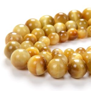 Golden Tiger Eye Gemstone Grade Aa 4mm 6mm 8mm 10mm Round Loose Beads 15.5 Inch Full Strand Lot 1,2,6,12 And 50