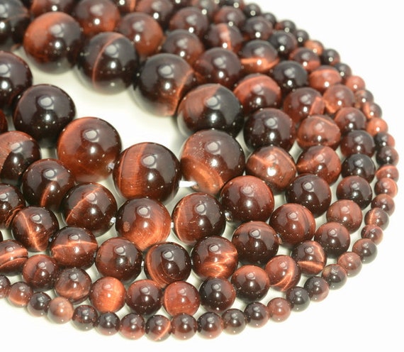 Mahogany Red Tiger Eye Gemstone Grade Aaa 4mm 6mm 8mm 10mm 12mm Round Loose Beads 15.5 Inch Full Strand Bulk Lot 1,2,6,12 And 50