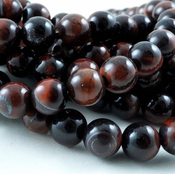 Red Tiger Eye Beads (round)(smooth)(4mm)(6mm)(8mm)(10mm)(12mm)(16"strand)