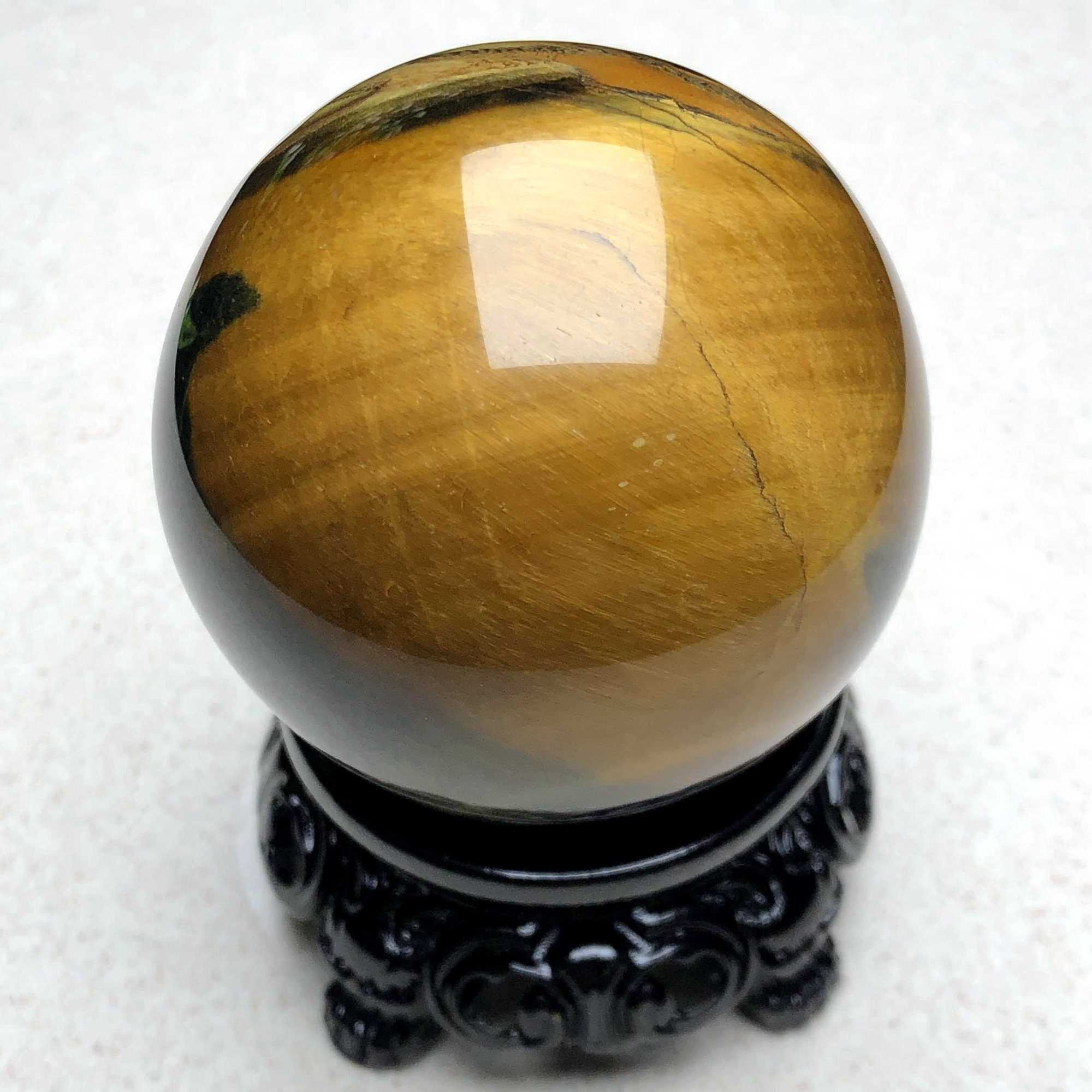 1.97"natural Yellow Tiger's Eye Small Sphere,charming Solid Crystal Ball, Flashy Gems Sphere,boutique Ball,valentine Crystal Ball Gift