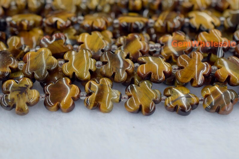 15.5" Yellow Tiger Eye Flower 15/20mm, High Quality Semi-precious Stone Flower, Yellow Color Gemstone Flower, Gemstone Carving Flower Jgdof