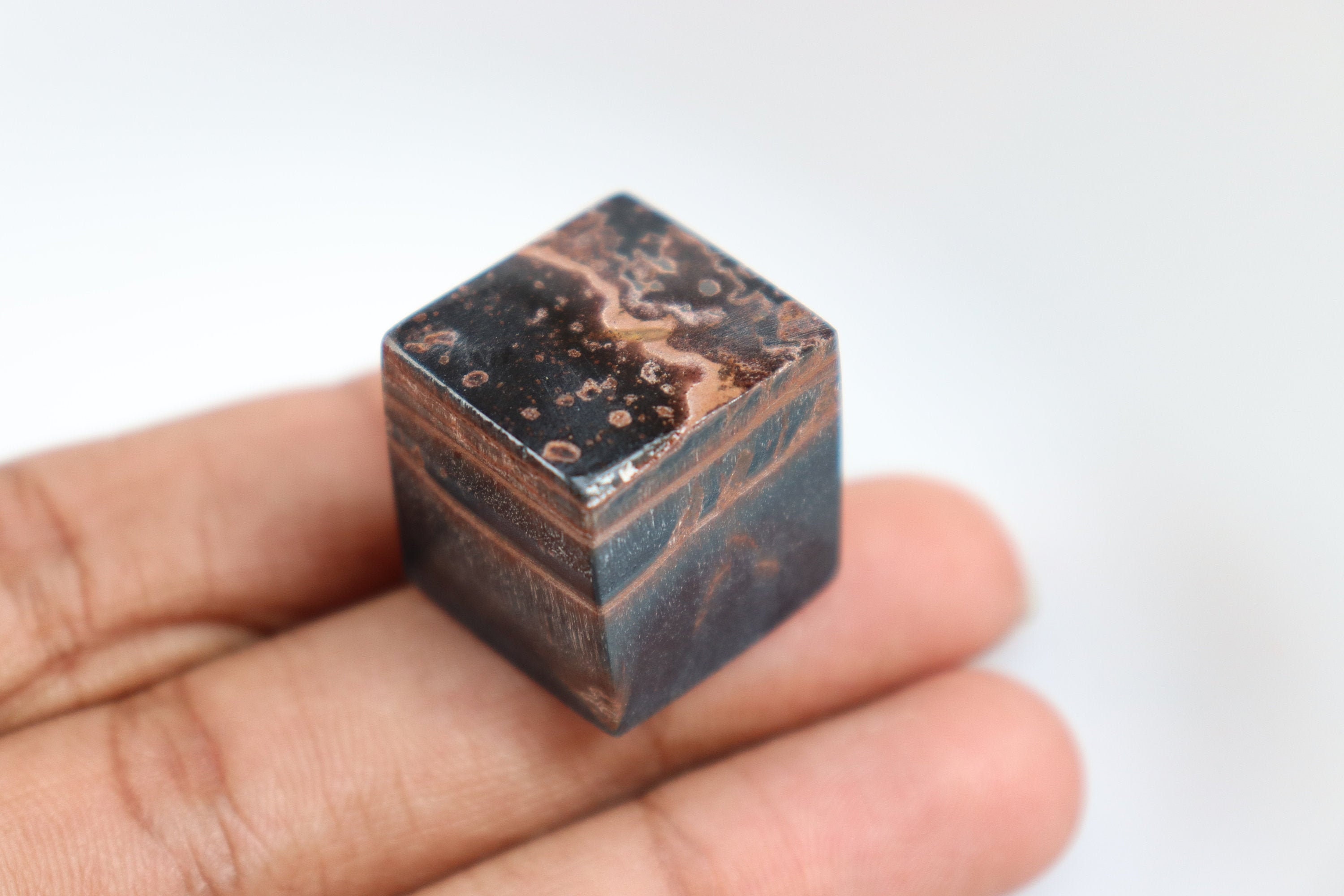 Beautiful Blue Tiger Eye Hawks Cube | Cube Reiki Cleansed And Charged | Healing Stone | Crystal | Gemstone | Cube Stone | Blue Tiger Hawks