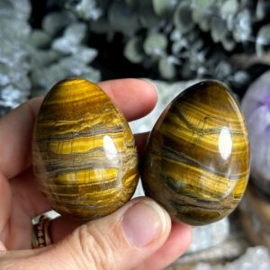 Tiger Eye Egg, 2”