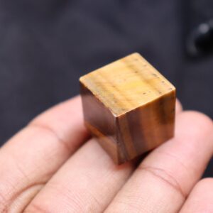 Natural Tiger Eye Cube Stone | Reiki And Chakra Healing Stone | Gold Tigers Eye Crystal Cube Stone | Crystal Cube Stone Crystal |